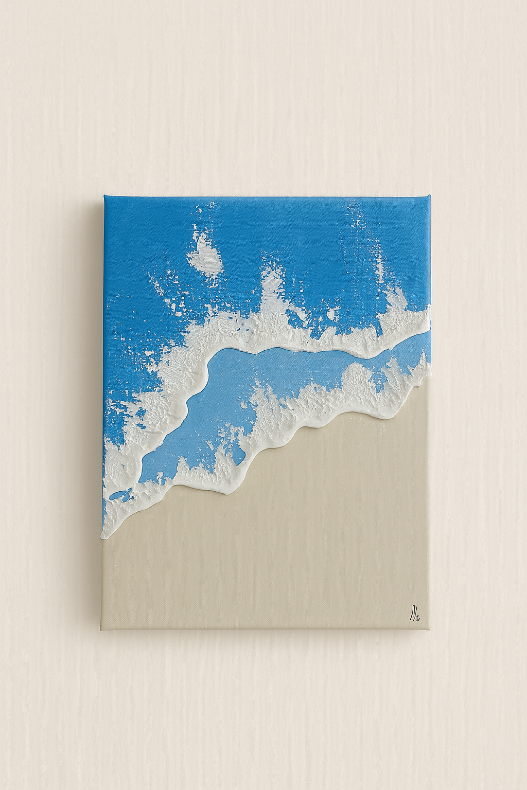 „Ozeanflüstern“ – Struktur-Leinwandbild 🌊🎨