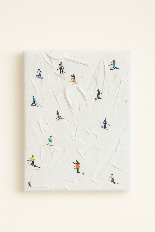 „Ski Slope Stories“ – Winter-Leinwandbild 🎿