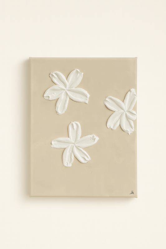 „Bloom & Beige“ – Struktur-Leinwandbild  🌼🎨