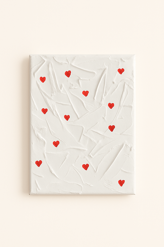 Hearts of Texture – Leinwandbild mit Struktur & Liebe ❤️