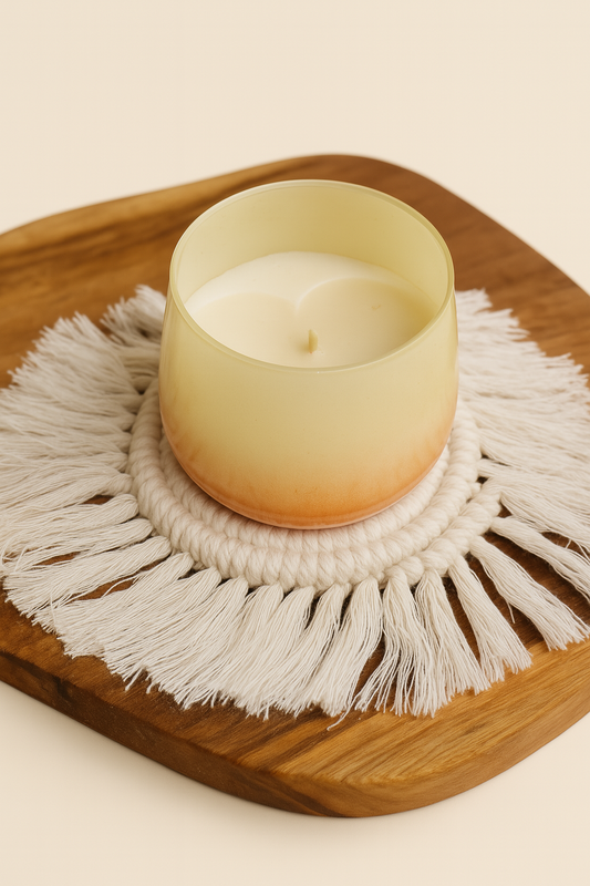 🧵  Boho Nest – Makramee-Untersetzer im Boho-Stil