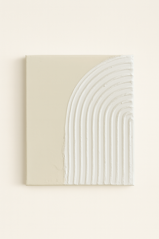 „Silent Curve“ – Struktur-Leinwandbild 🕊️🎨