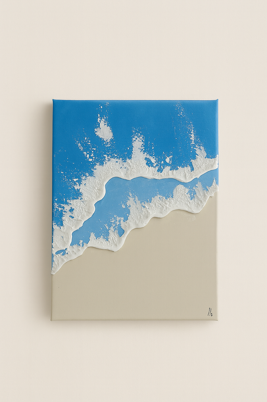 „Ozeanflüstern“ – Struktur-Leinwandbild  🌊🎨